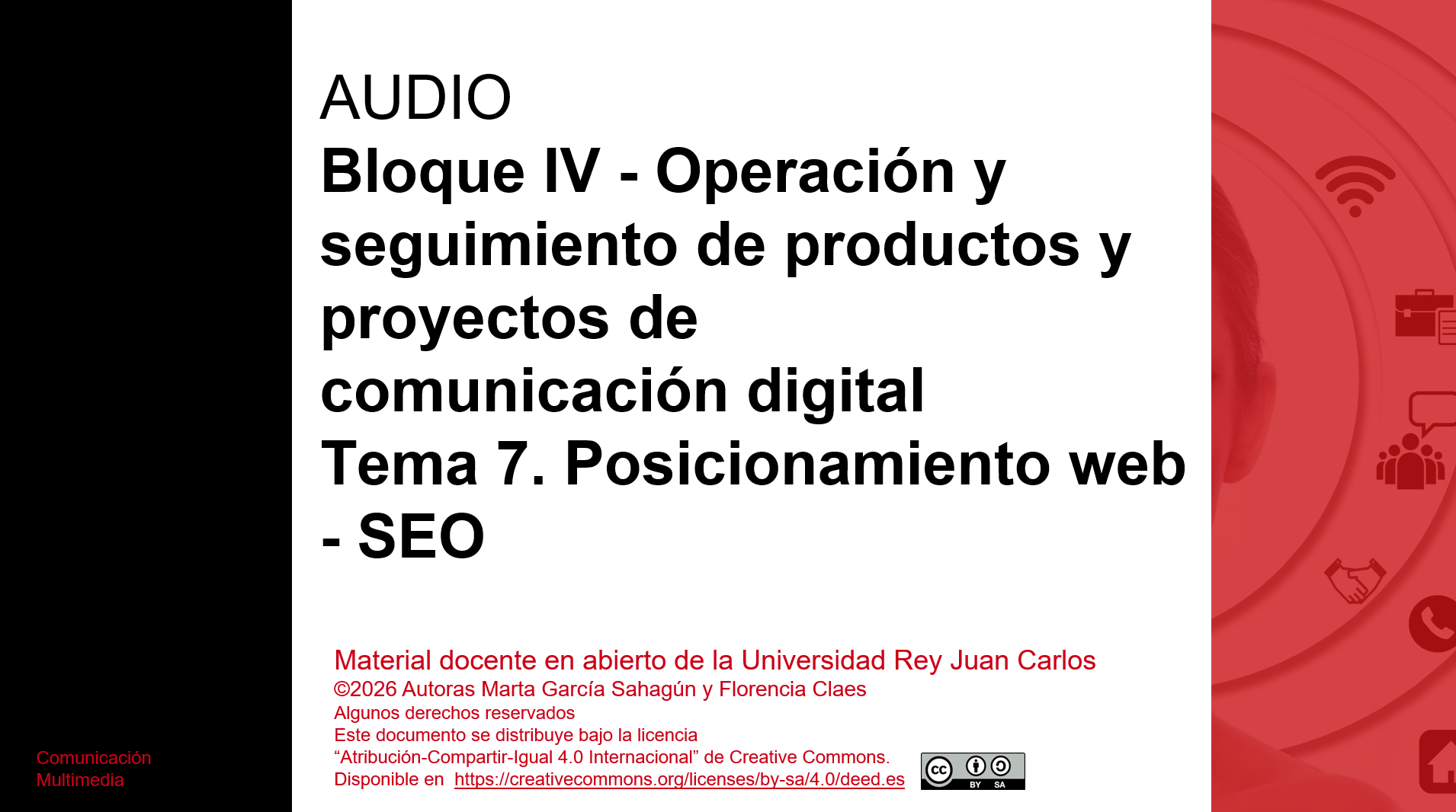 Bloque IV - Operación y seguimiento de productos y proyectos de comunicación digital Tema 7. Posicionamiento web - SEO